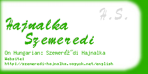 hajnalka szemeredi business card